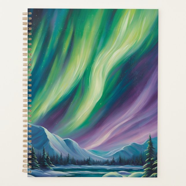 Abstract Landscape with Northern Lights  Planner (Front)