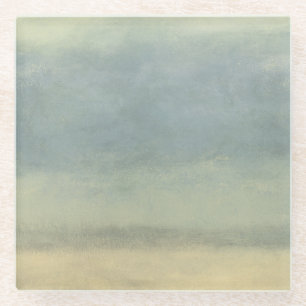 Abstract Landscape with Overcast Sky Glass Coaster