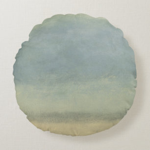 Abstract Landscape with Overcast Sky Round Cushion