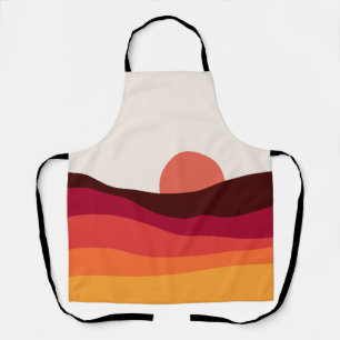 Abstract landscape with sea at sunset apron