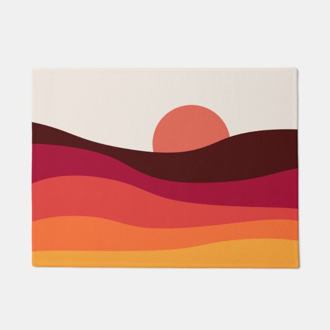 Abstract landscape with sea at sunset doormat (Front)