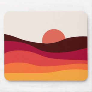 Abstract landscape with sea at sunset mouse mat