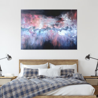 Abstract Landscape with Vibrant Hues v3 Canvas Print