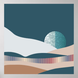 Abstract landscapes poster