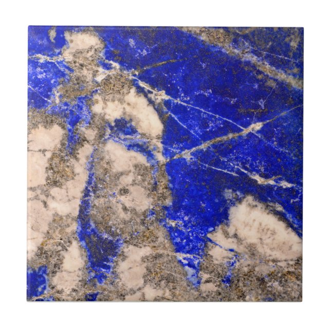 Abstract Lapis Blue grey Granite pattern  Tile (Front)