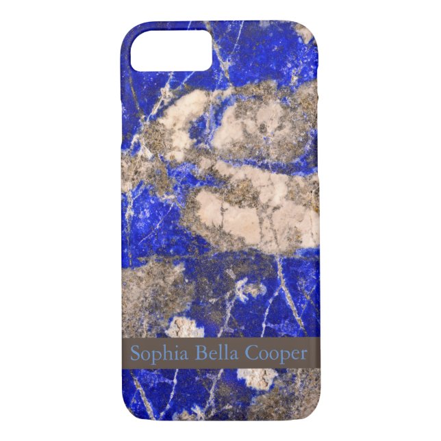 Abstract Lapis Lazuli Blue Granite Case-Mate iPhone Case (Back)