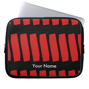Abstract Laptop Computer Sleeve, Red & Black Sleeve