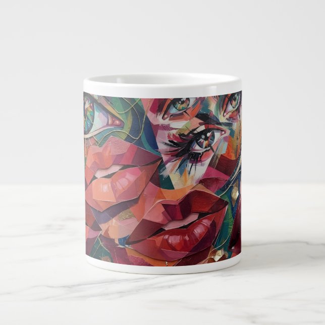 Abstract Large Coffee Mug (Front)