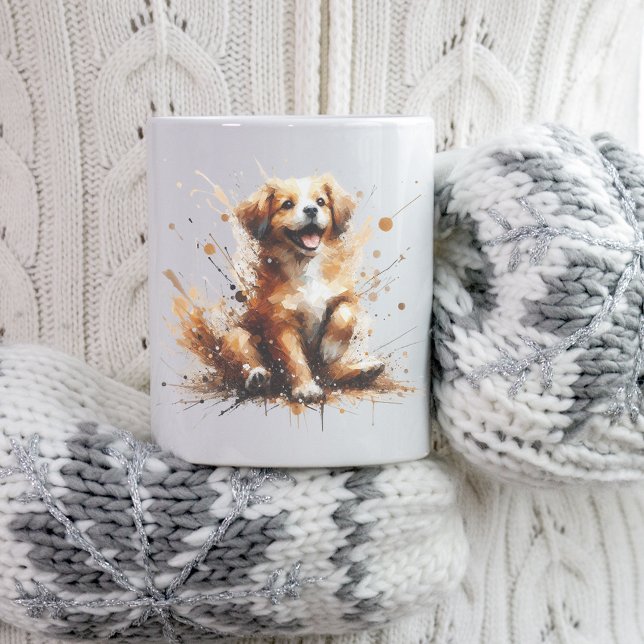 Abstract Laughing Dog Mug (Creator Uploaded)