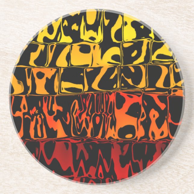 Abstract Lava Squared Coaster (Front)