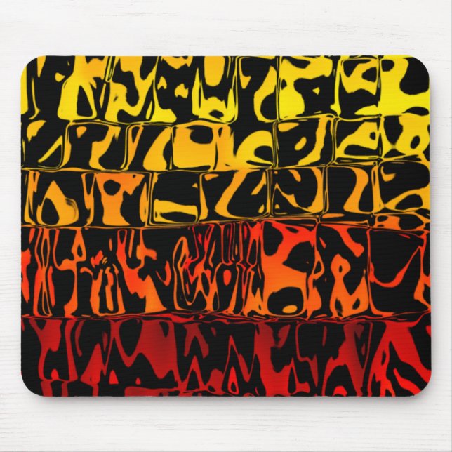 Abstract Lava Swirl Squared Mouse Mat (Front)