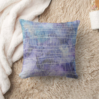 Abstract Lavender Alcohol Ink with Fine Lines Cushion
