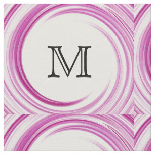 Abstract Lavender Swirl Monogram Fabric