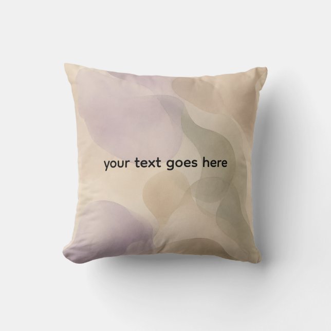 Abstract Lavender Throw Pillow (Front)