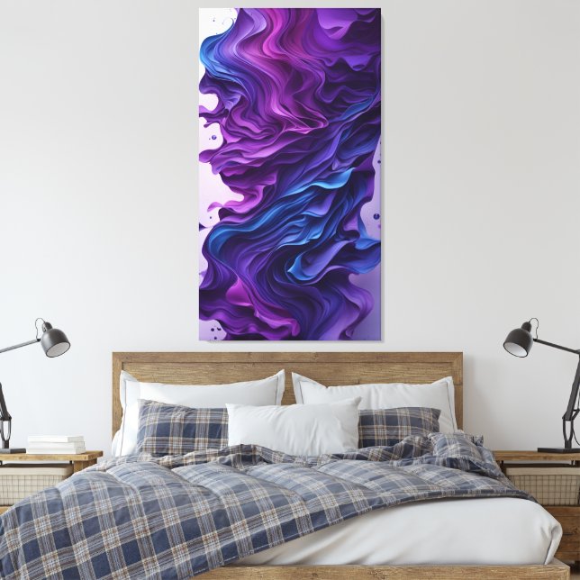 Abstract Layers Canvas Print (Insitu(Bedroom))