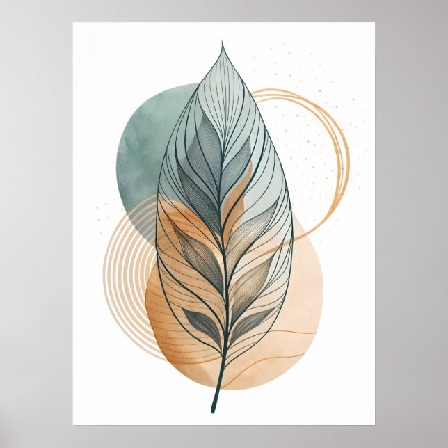 Abstract Leaf Art Poster (Front)