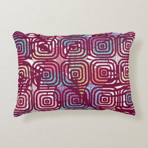 Abstract leaf colourful vintage illustration desig decorative cushion