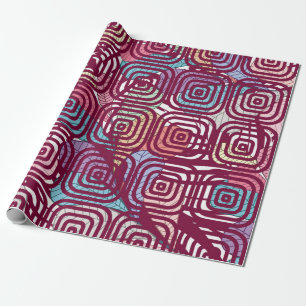 Abstract leaf colourful vintage illustration desig wrapping paper