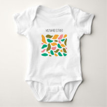 Abstract Leaf Cute Baby Bodysuit