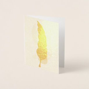 Abstract leaf design  foil card