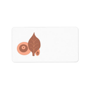 Abstract Leaf Design Label