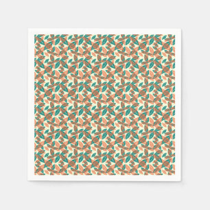 Abstract leaf pattern napkin
