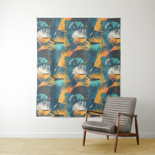Abstract Leaf Pattern tapestries