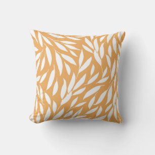 Abstract Leaf Throw Pillow