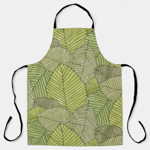 Abstract leafs pattern colorful apron