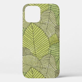 Abstract leafs pattern colorful iPhone 12 case