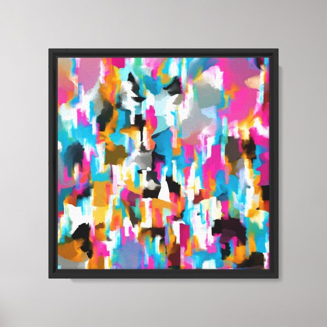 Abstract Leafy Glossy Pattern  Canvas Print (Front)