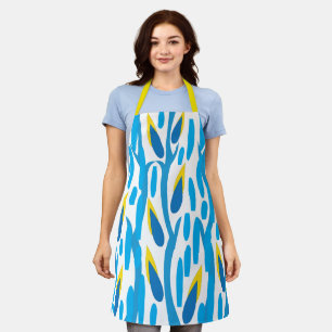 Abstract Leaves Elegant Modern Apron