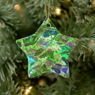 Abstract Leaves Foliage Green Ceramic Tree Decoration