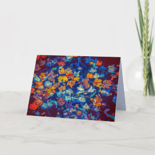 abstract leaves greeting card