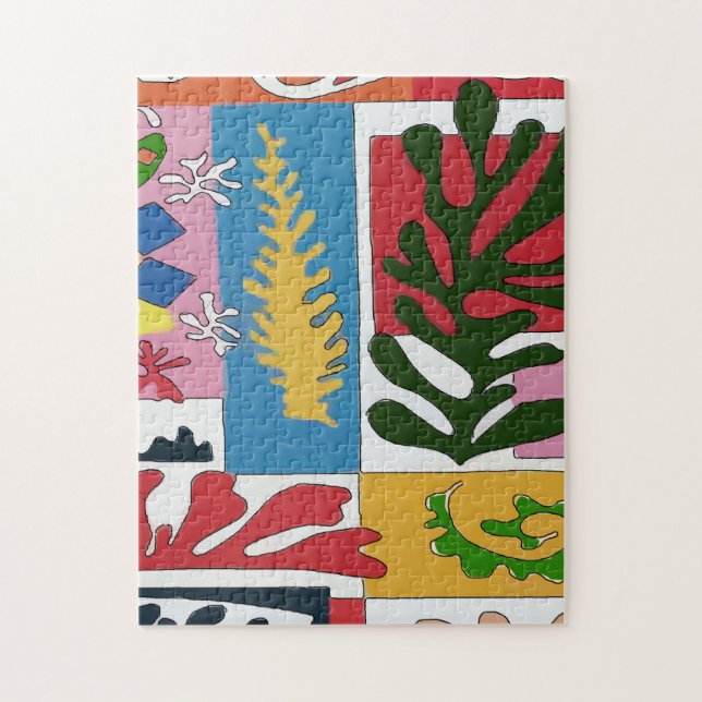 Abstract Leaves, Impressionistic Style Jigsaw Puzzle (Vertical)