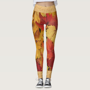 Abstract Leaves Leggings