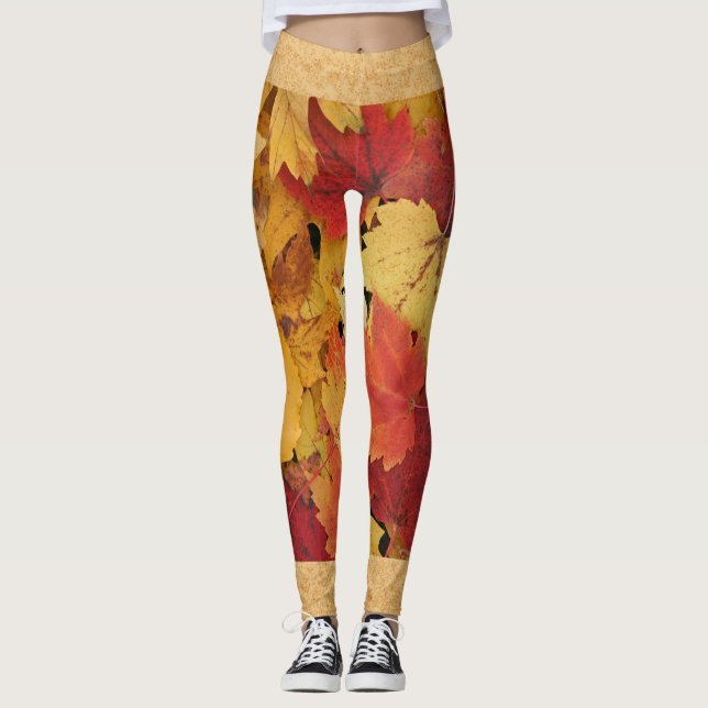 Abstract Leaves Leggings (Front)