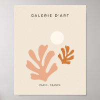 Abstract Leaves Neutral Beige Shapes Cut Outs