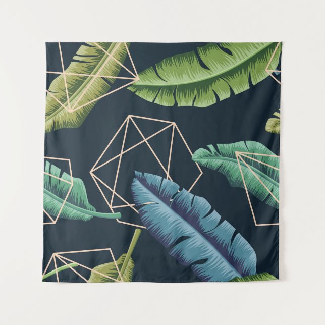 Abstract Leaves: Polygonal Line Seamless. Tapestry (Front)