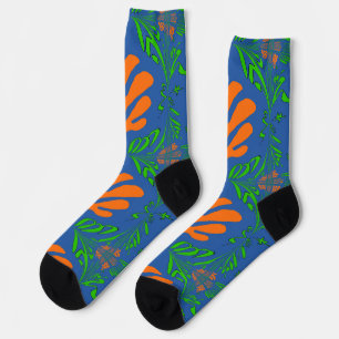 Abstract Leaves Socks