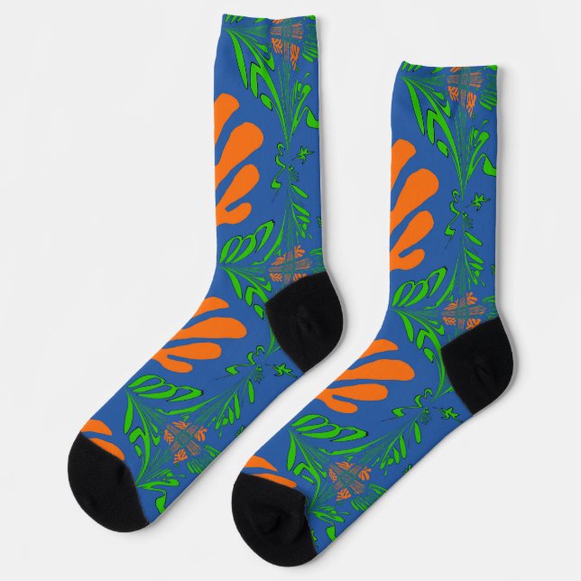 Abstract Leaves  Socks (Left)