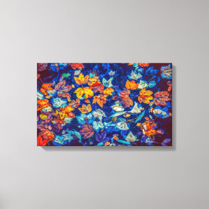 abstract leaves wrapped canvas