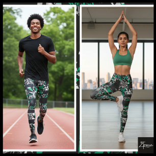 abstract leggings