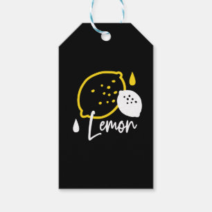 Abstract Lemon Illustration – Fresh Citrus Art Gift Tags