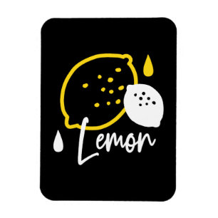 Abstract Lemon Illustration – Fresh Citrus Art Magnet