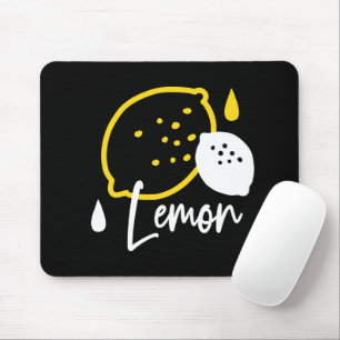 Abstract Lemon Illustration – Fresh Citrus Art Mouse Mat