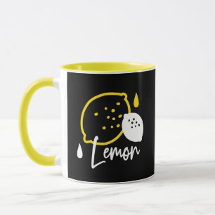 Abstract Lemon Illustration – Fresh Citrus Art Mug