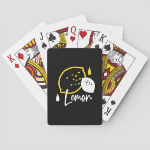 Abstract Lemon Illustration – Fresh Citrus Art Playing Cards