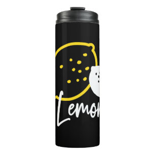 Abstract Lemon Illustration – Fresh Citrus Art Thermal Tumbler