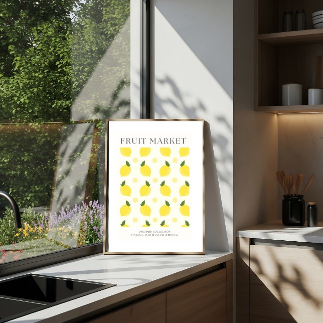 Abstract Lemon Market Kitchen Print (Creator Uploaded)